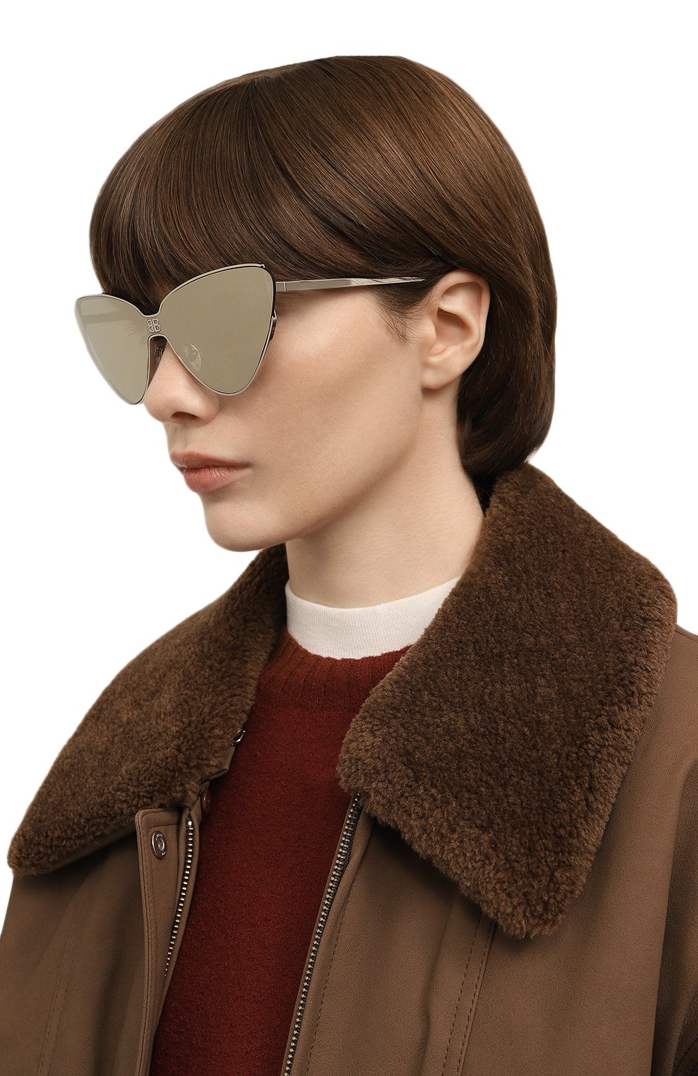 Солнцезащитные очки BALENCIAGA золотого цвета по цене 49950 руб., арт. BB0191S 005, фото 2 Солнцезащитные очки BALENCIAGA, арт. BB0191S 005, фото 2