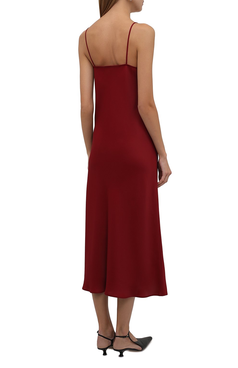 Платье из вискозы JIL SANDER красного цвета по цене 96200 руб., арт. JSWT506606-WT381500, фото 4 Платье из вискозы JIL SANDER, арт. JSWT506606-WT381500, фото 4