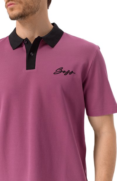 Хлопковое поло BOSS, арт. 50531402, фото 5