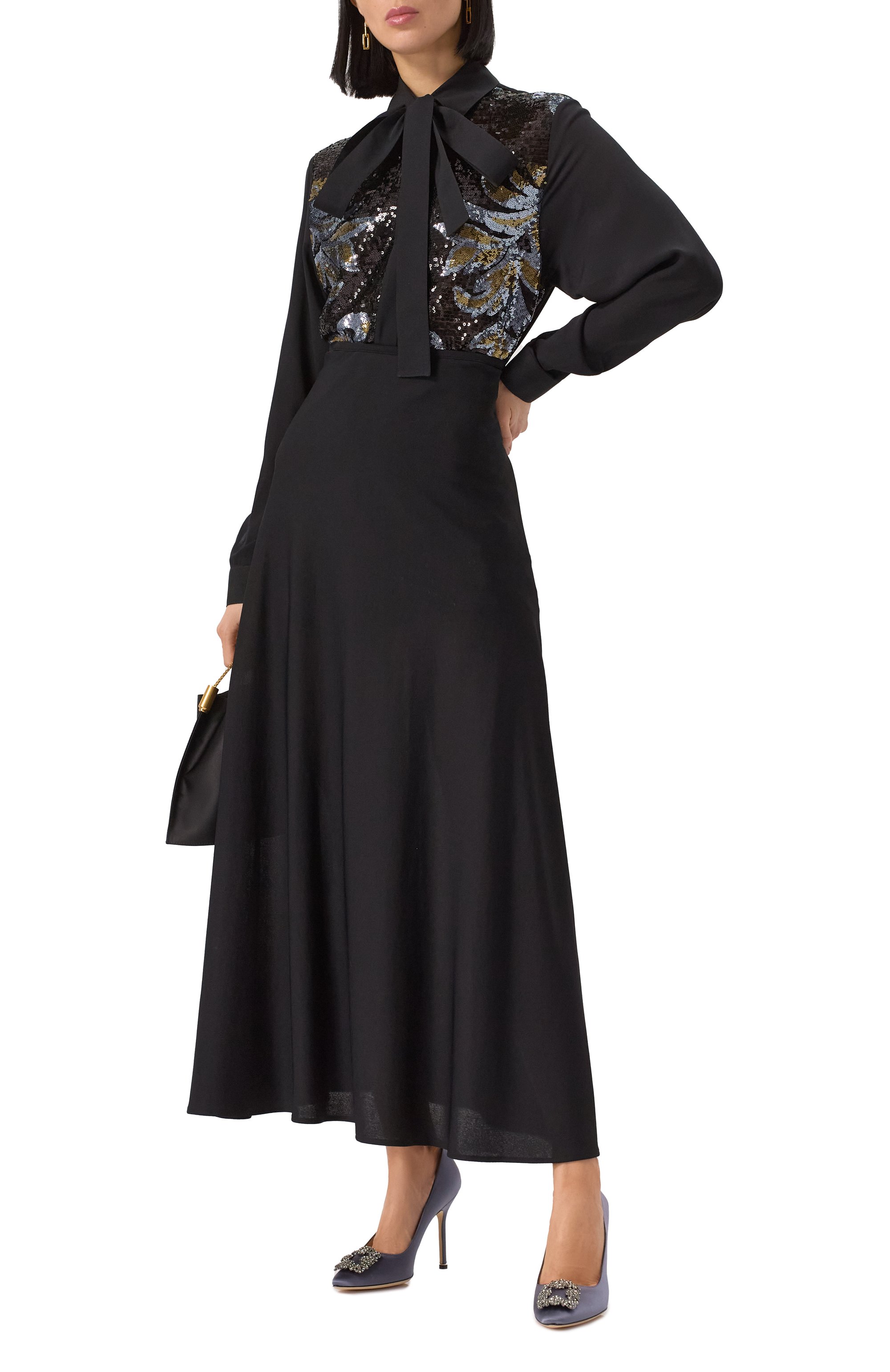 Текстильные туфли hangisi 105 MANOLO BLAHNIK, арт. 9XX-0664/SAT, фото 2