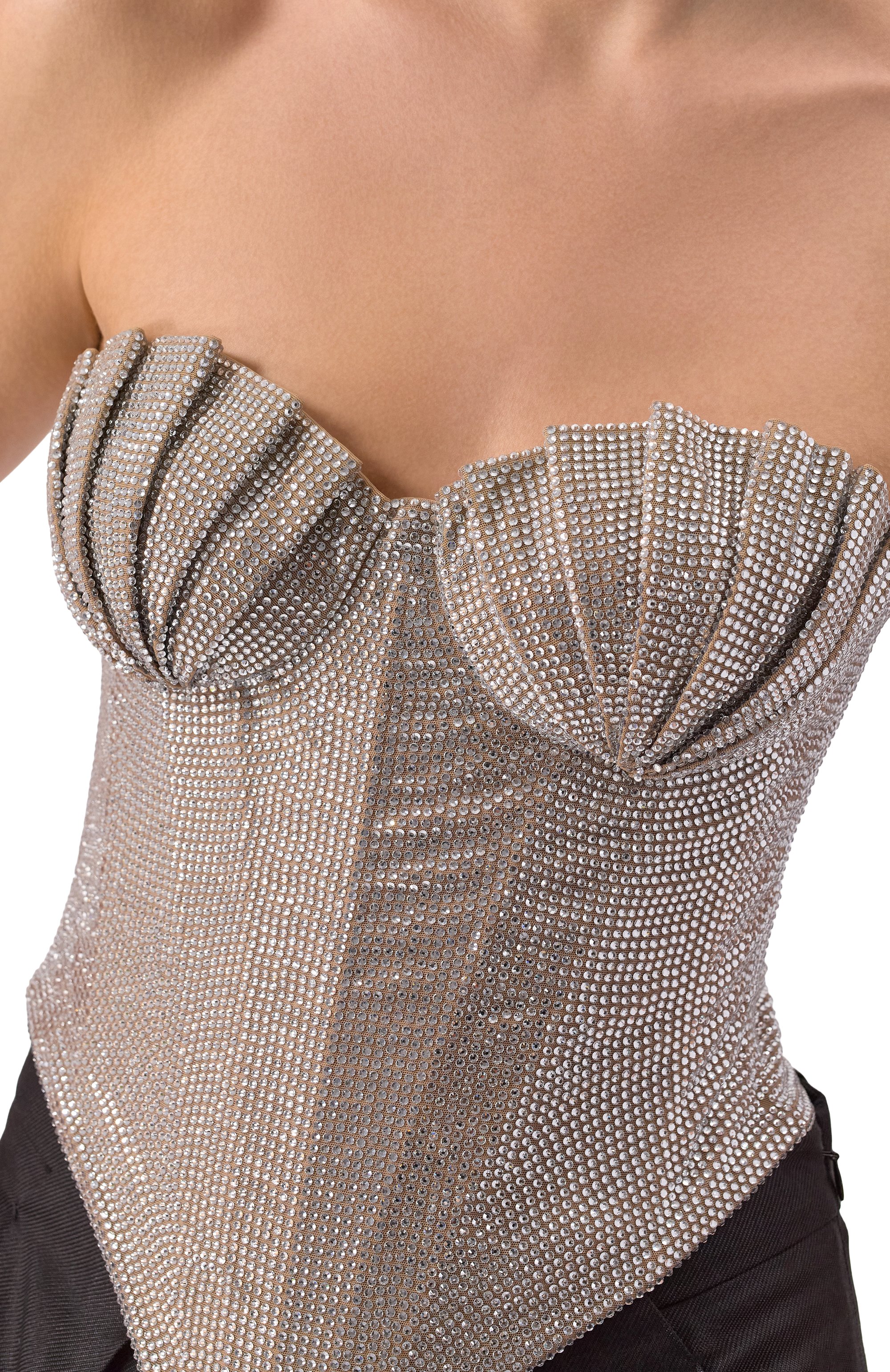 Топ-корсет с отделкой стразами GIUSEPPE DI MORABITO, арт. 05FW2T370FC 05212, фото 5