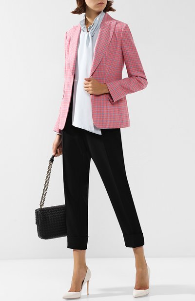 Приталенный кашемировый жакет в клетку KITON розового цвета по цене 421500 руб., арт. D15510K06P0749003, фото 2 Приталенный кашемировый жакет в клетку KITON, арт. D15510K06P0749003, фото 2