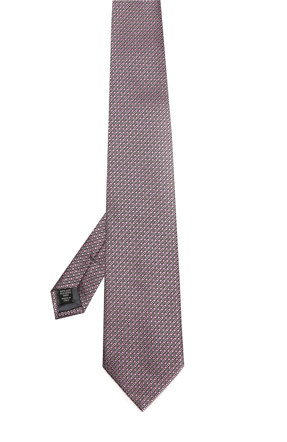 Шелковый галстук с узором ZEGNA розового цвета по цене 22450 руб., арт. Z9E691XW, фото 2 Шелковый галстук с узором ZEGNA, арт. Z9E691XW, фото 2