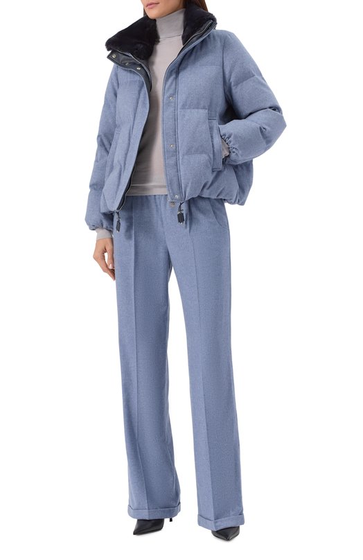 Кашемировые брюки Kiton D56106K0576E01 Синий  D56106K0576E01 Фото 2