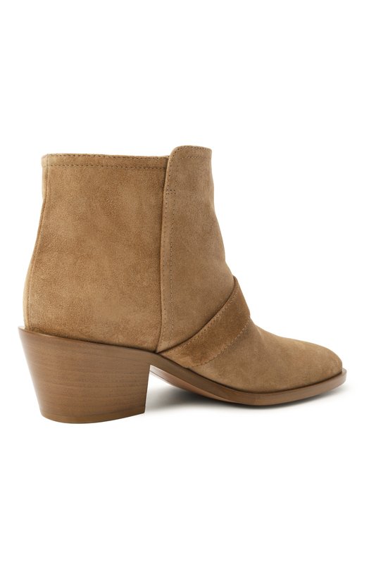 Замшевые ботильоны Gianvito Rossi G05627.45CU0.SUECAML Бежевый  G05627.45CU0.SUECAML Фото 5