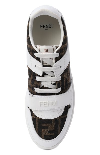 Комбинированные кеды FENDI, арт. JMR476/AHGY/32-39, фото 4
