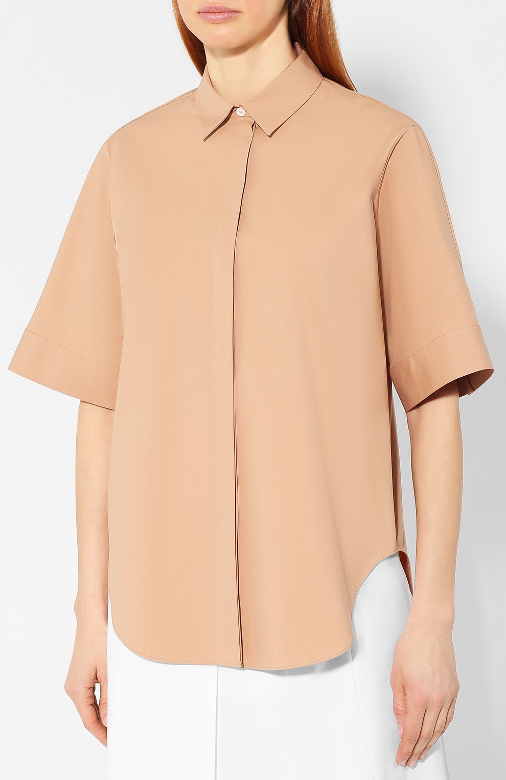 Хлопковая рубашка JIL SANDER NAVY, арт. JNWM6008A/JM2535, фото 3