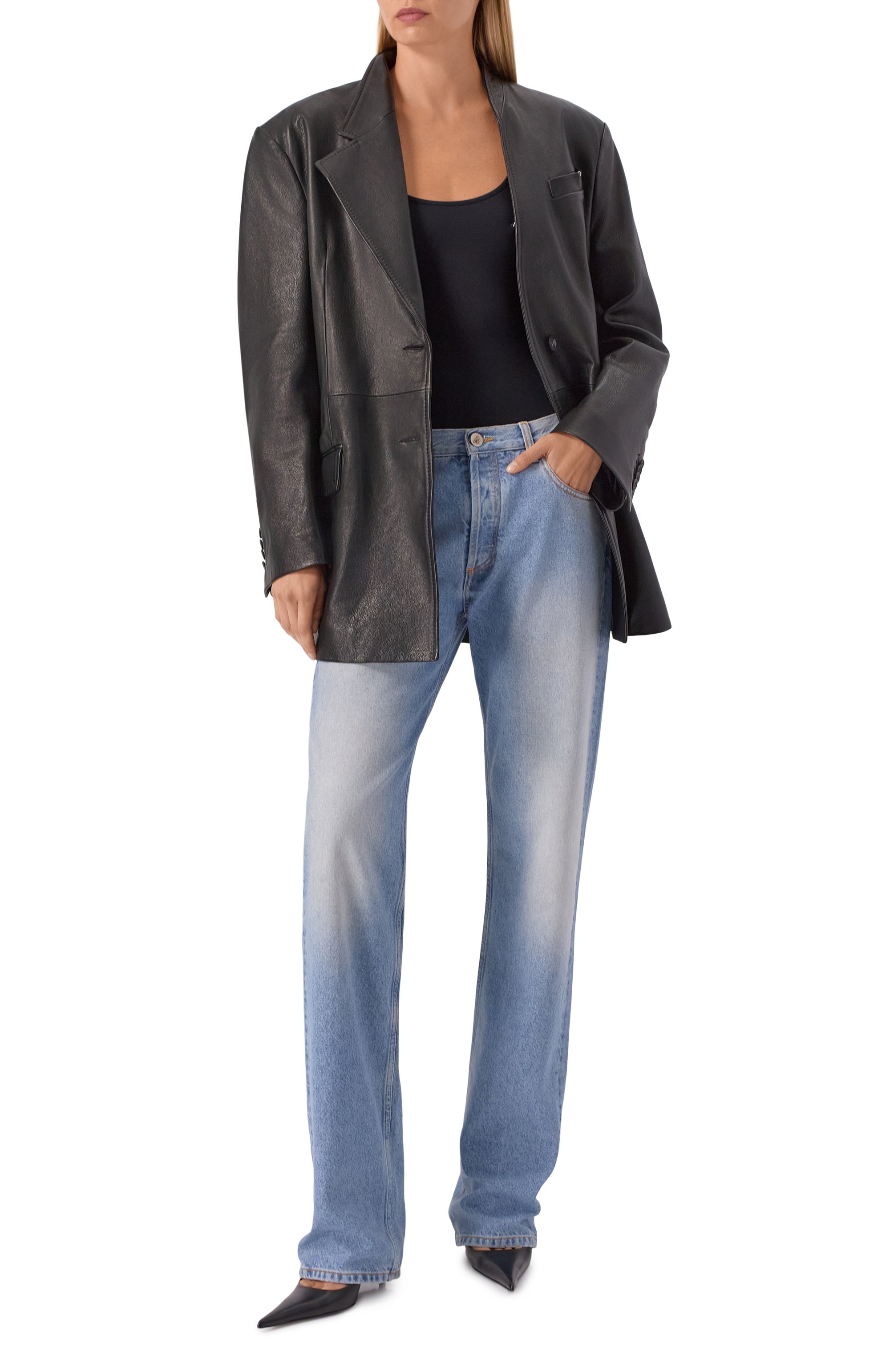 Кожаный жакет THE ATTICO, арт. 251WCG00084/LBT137AA, фото 2