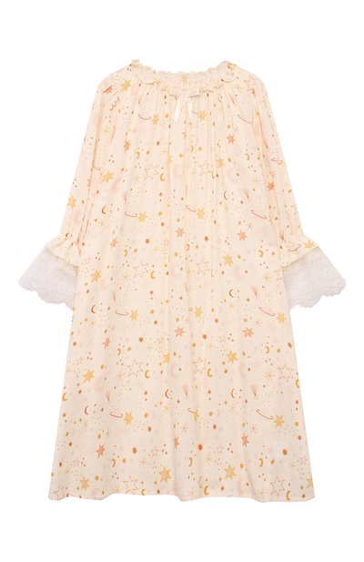 Ночная сорочка из вискозы AMIKI CHILDREN кремового цвета по цене 14600 руб., арт. VICT0RIA, фото 1 Ночная сорочка из вискозы AMIKI CHILDREN, арт. VICT0RIA, фото 1