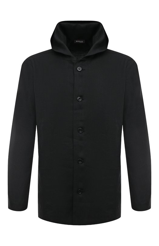 Льняная рубашка Kiton UMCLUCAH08838 Чёрный UMCLUCAH08838