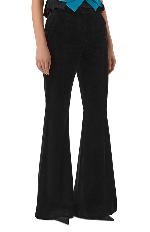 Бархатные брюки Valentino 8B3RB712/93D Чёрный  8B3RB712/93D Фото 3
