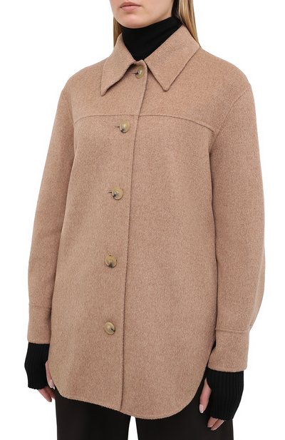 Шерстяное пальто ACNE STUDIOS бежевого цвета по цене 85800 руб., арт. A90319, фото 3 Шерстяное пальто ACNE STUDIOS, арт. A90319, фото 3