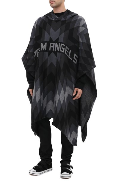 Шерстяное пончо PALM ANGELS, арт. PMHN001F20KNI0011008, фото 4
