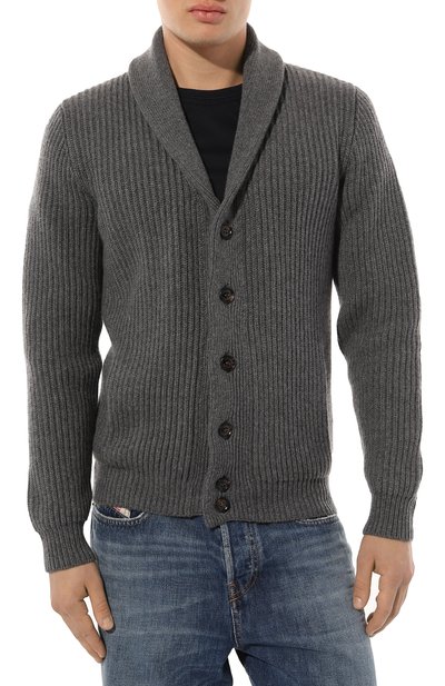 Кашемировый кардиган COLOMBO темно-серого цвета по цене 263500 руб., арт. MA03630/2-26KI, фото 3 Кашемировый кардиган COLOMBO, арт. MA03630/2-26KI, фото 3