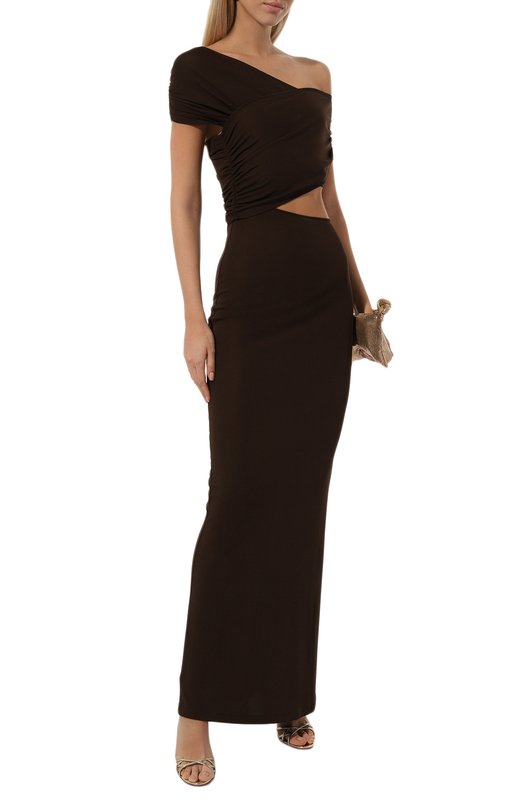 Платье из вискозы Zeynep Arcay FW24DR18 Коричневый  FW24DR18 Фото 2