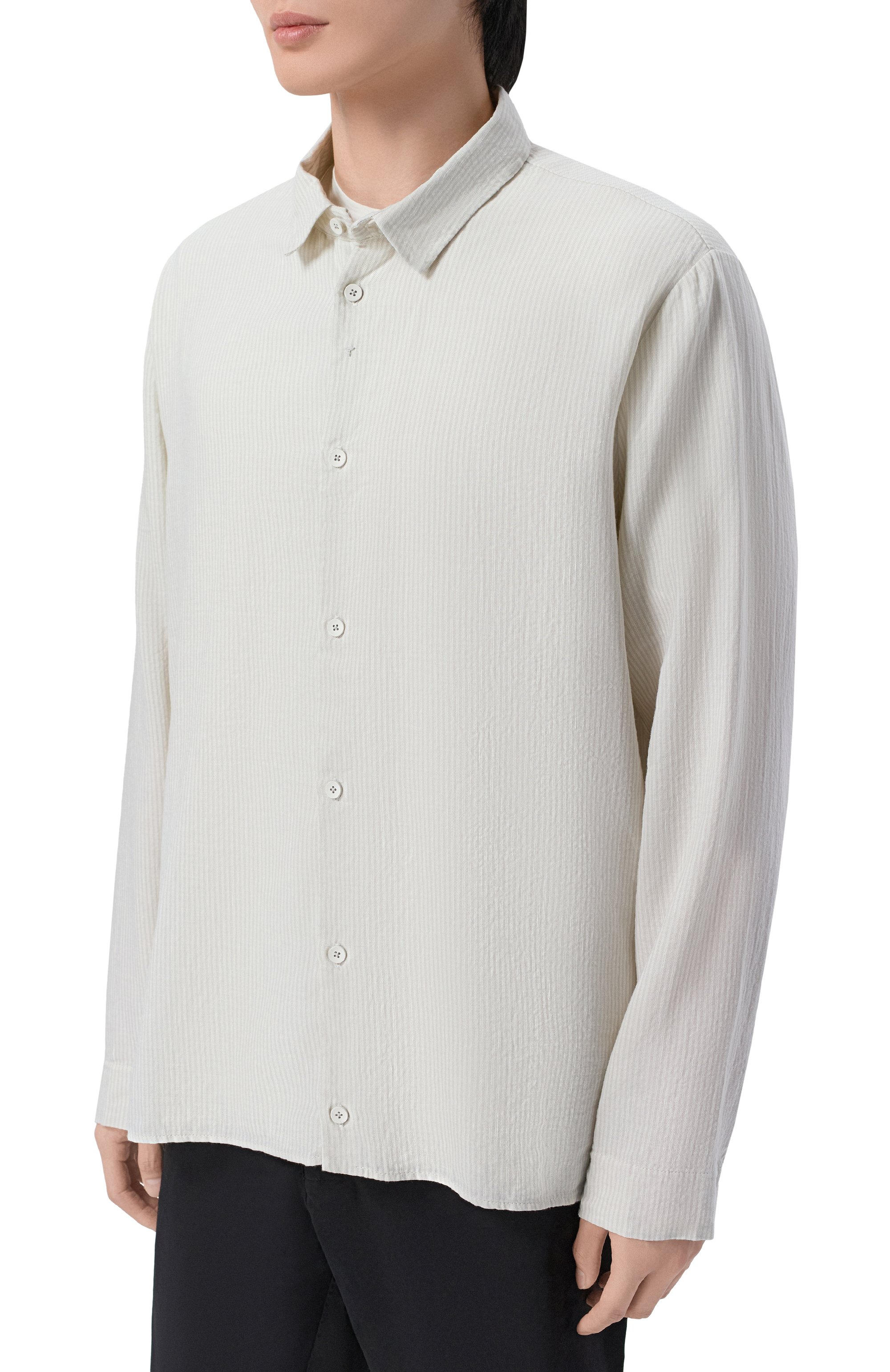 Рубашка из хлопка и льна TRANSIT, арт. CFUTRCW320, фото 3