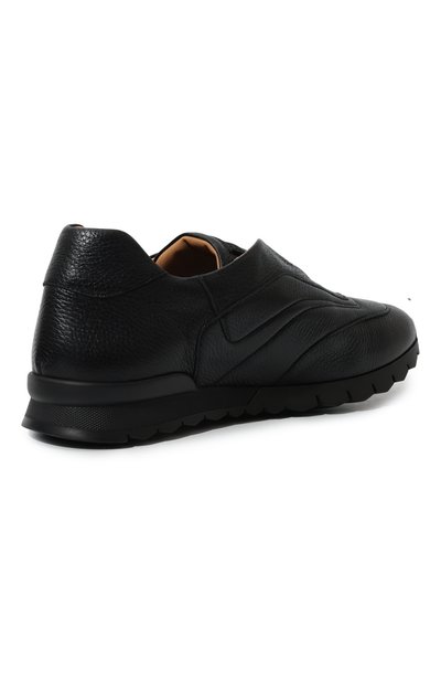 Кожаные кроссовки KITON черного цвета по цене 115500 руб., арт. USSFREEN00126, фото 5 Кожаные кроссовки KITON, арт. USSFREEN00126, фото 5