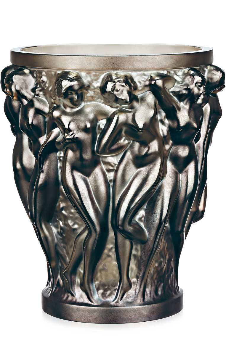 Ваза bacchantes LALIQUE серого цвета, арт. 10547300 | Фото 1 (Статус проверки: Проверена категория; Коллекция: Bacchantes; Региональные ограничения белый список (Axapta Mercury): Не проставлено; Нос: Не проставлено; Автоматизация Diginetica: Не назначено; Ограничения доставки: fragile-2)
