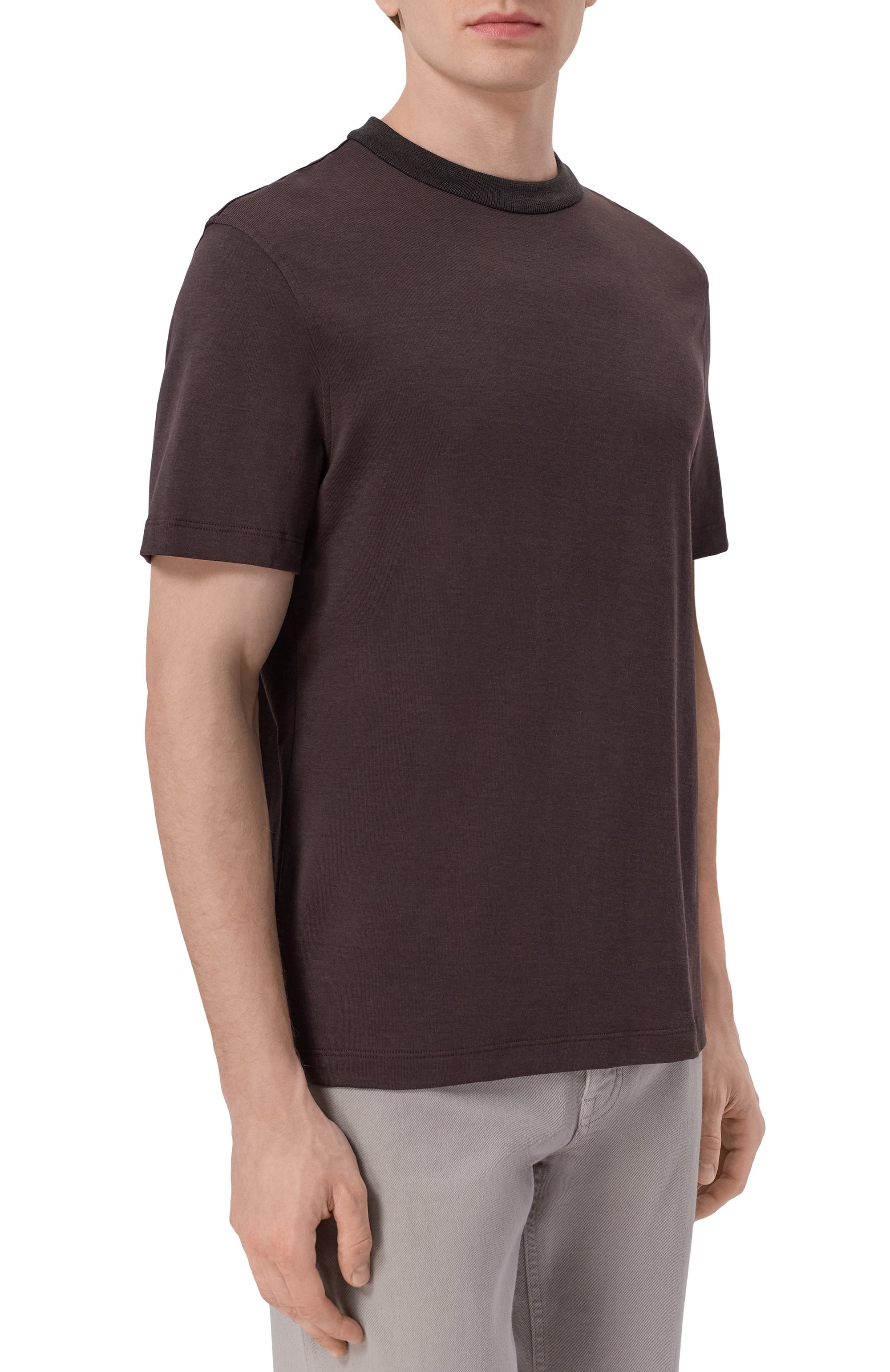 Футболка из хлопка и шелка BRIONI, арт. UJUC0L/PD602, фото 3