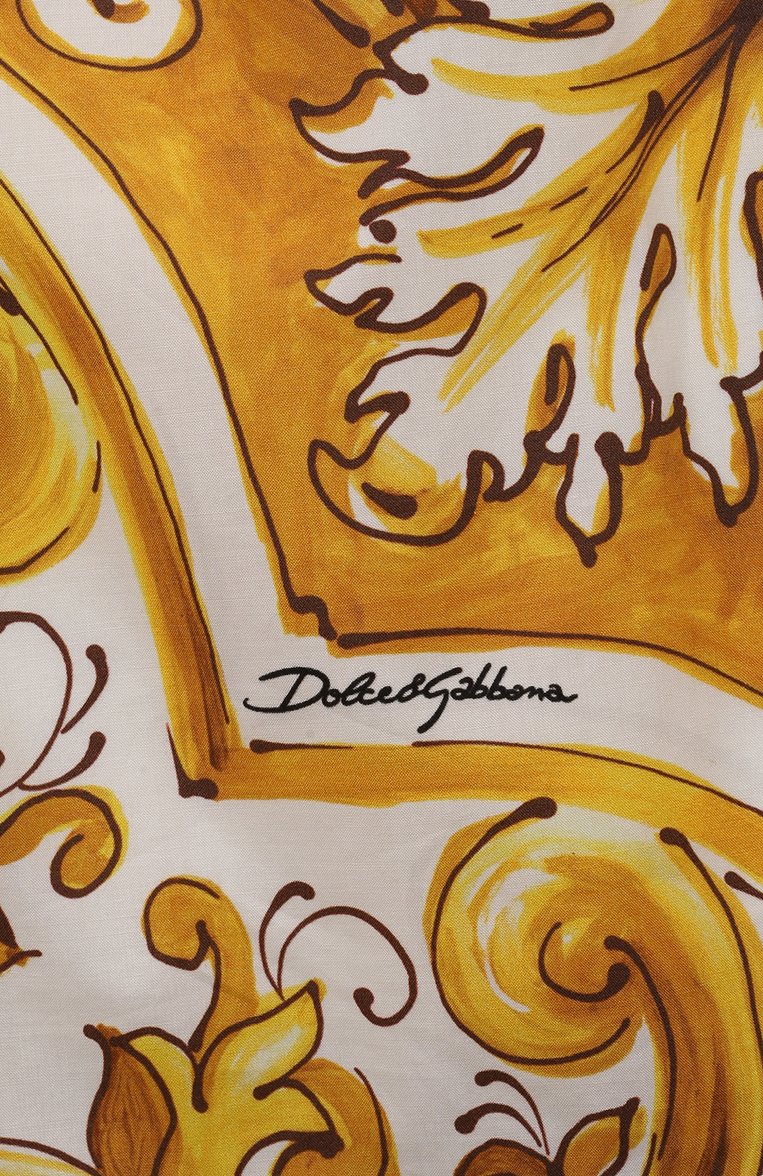 Детские хлопковые шорты DOLCE & GABBANA желтого цвета, арт. L53Q29/FI5JV | Фото 3 (Нос: Не проставлено; Случай: Повседневный; Материал внешний: Хлопок; Автоматизация состава: Проставлено; Ростовка одежда: 10 - 11 лет | 140 - 146см, 3 года | 98 см, 2 года | 92 см, 8 лет | 128 см, 12 лет | 152 см, 6 лет | 116 см, 13 - 15 лет | 158 см, 4 года | 104 см, 5 лет | 110 см)