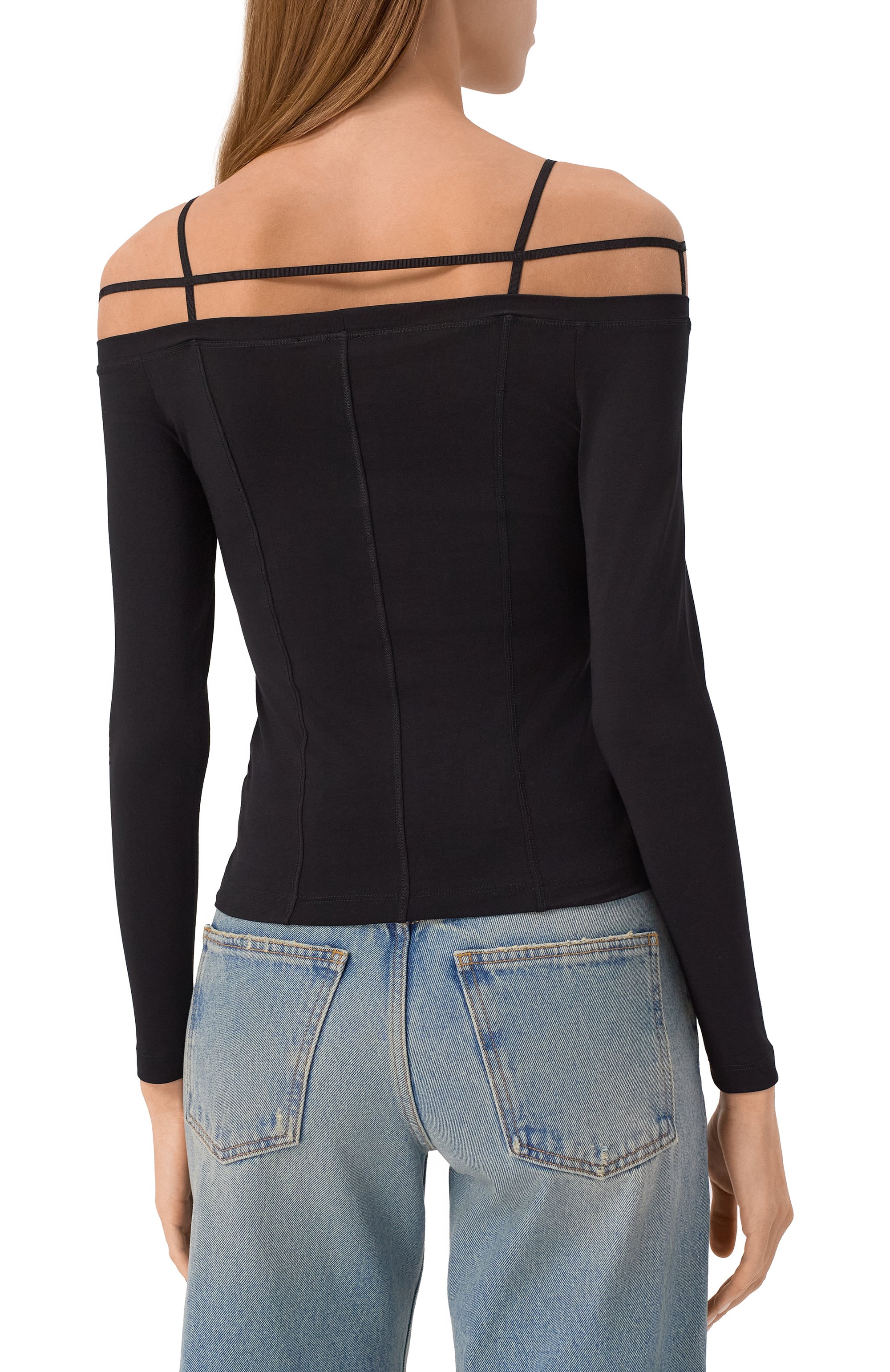 Хлопковый топ JACQUEMUS черного цвета по цене 31500 руб., арт. 23H233JS165, фото 4 Хлопковый топ JACQUEMUS, арт. 23H233JS165, фото 4