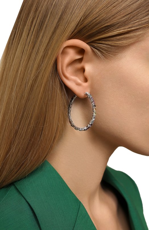Радужные серьги-кольца Secrets jewelry РСКС400131 Разноцветный  РСКС400131 Фото 2