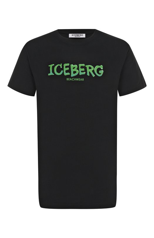 Хлопковая футболка Iceberg ICE25MTS01 Чёрный ICE25MTS01
