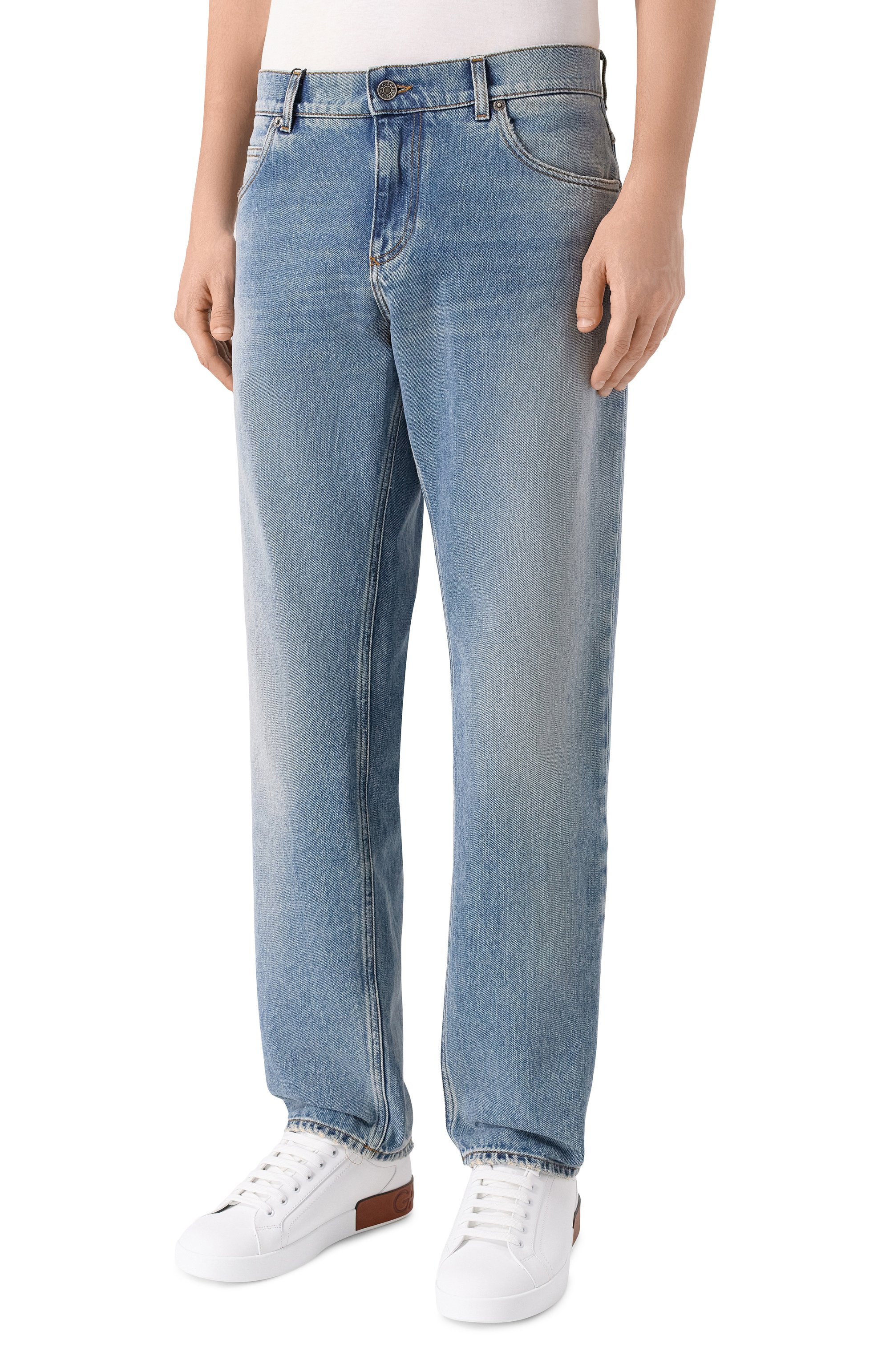 Джинсы luxury DOLCE & GABBANA голубого цвета по цене 98950 руб., арт. GYQFCD/G80V8, фото 3 Джинсы luxury DOLCE & GABBANA, арт. GYQFCD/G80V8, фото 3