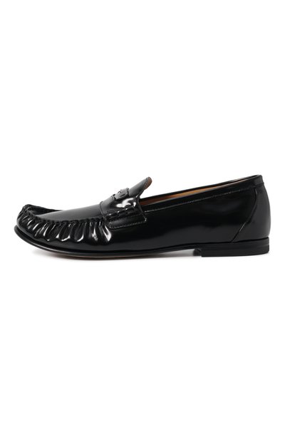 Кожаные пенни-лоферы scrunch FENDI черного цвета по цене 122500 руб., арт. 7D1996/69F, фото 3 Кожаные пенни-лоферы scrunch FENDI, арт. 7D1996/69F, фото 3