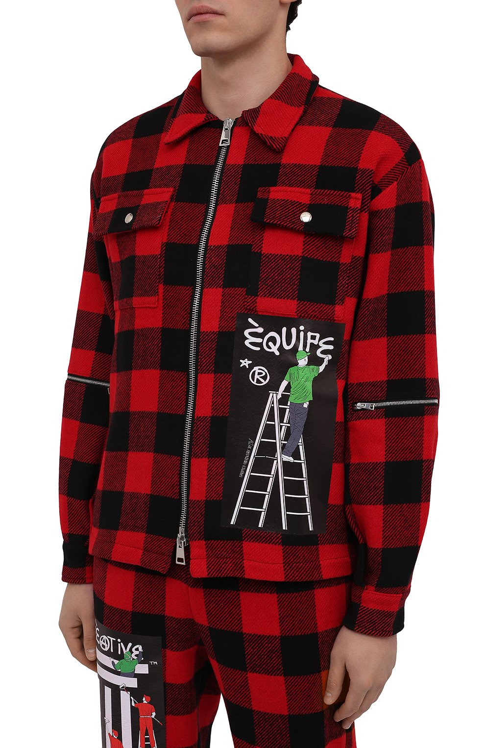 Куртка DIEGO VENTURINO красного цвета по цене 29700 руб., арт. FW21-DV CMC FZ-REDECF, фото 3 Куртка DIEGO VENTURINO, арт. FW21-DV CMC FZ-REDECF, фото 3