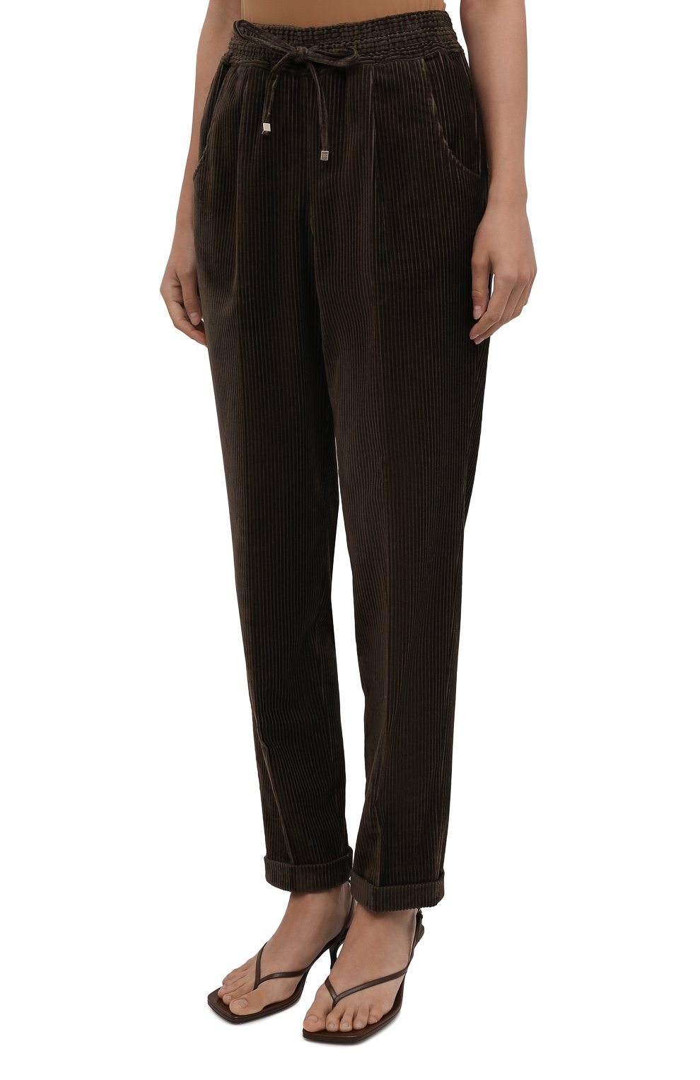 Вельветовые брюки KITON зеленого цвета по цене 92150 руб., арт. D37102K0598A, фото 3 Вельветовые брюки KITON, арт. D37102K0598A, фото 3
