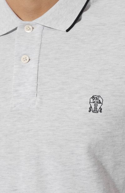 Хлопковое поло BRUNELLO CUCINELLI, арт. ME8549779G, фото 5