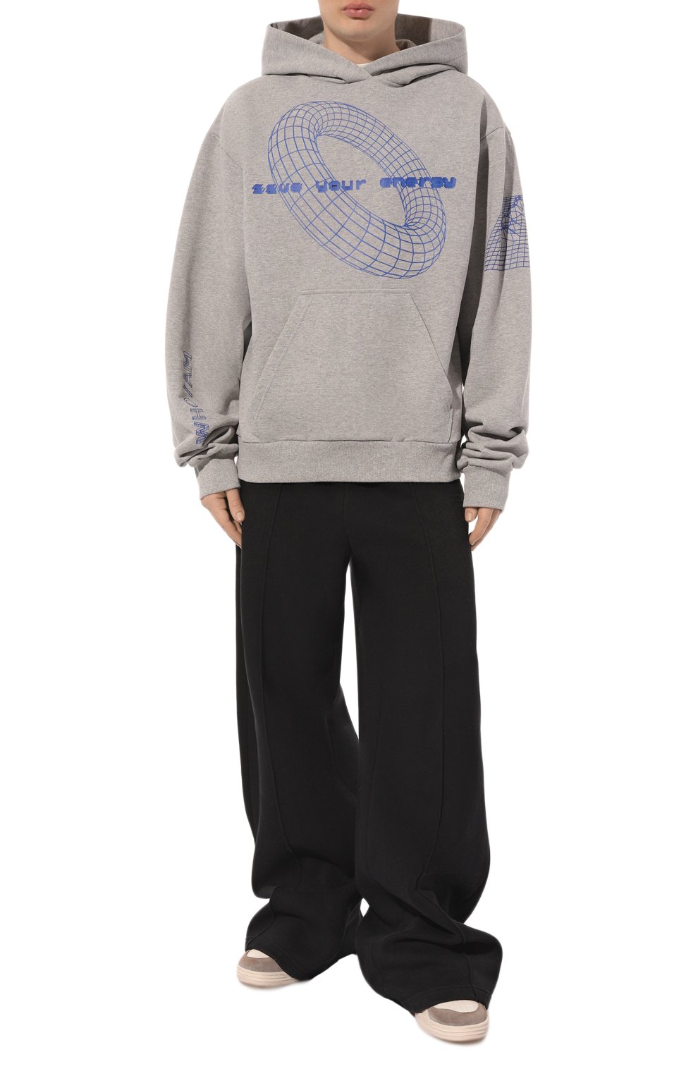 Хлопковое худи WHO_AM, арт. MSH3-G231-GRY, фото 2