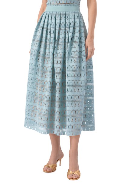 Юбка ELIE SAAB голубого цвета по цене 208000 руб., арт. SK268/MC012, фото 3 Юбка ELIE SAAB, арт. SK268/MC012, фото 3