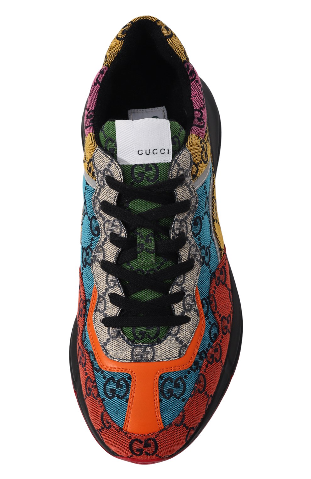 Текстильные кроссовки rhyton GUCCI разноцветного цвета по цене 105120 руб., арт. 663659 2UZK0, фото 6 Текстильные кроссовки rhyton GUCCI, арт. 663659 2UZK0, фото 6