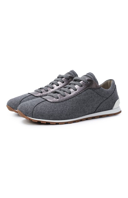 Текстильные кроссовки Brunello Cucinelli MZ26G3031P Серый MZ26G3031P