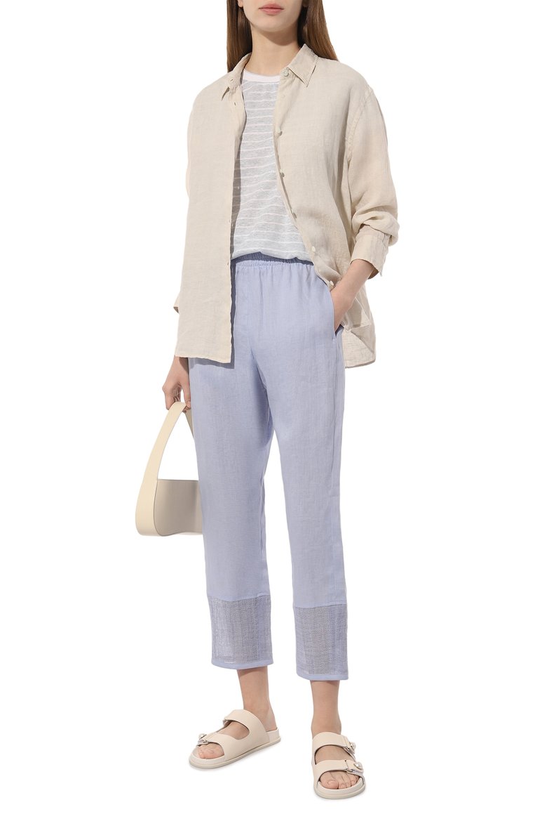 Льняные брюки EMPORIO ARMANI, арт. E3NP47/F2057, фото 2