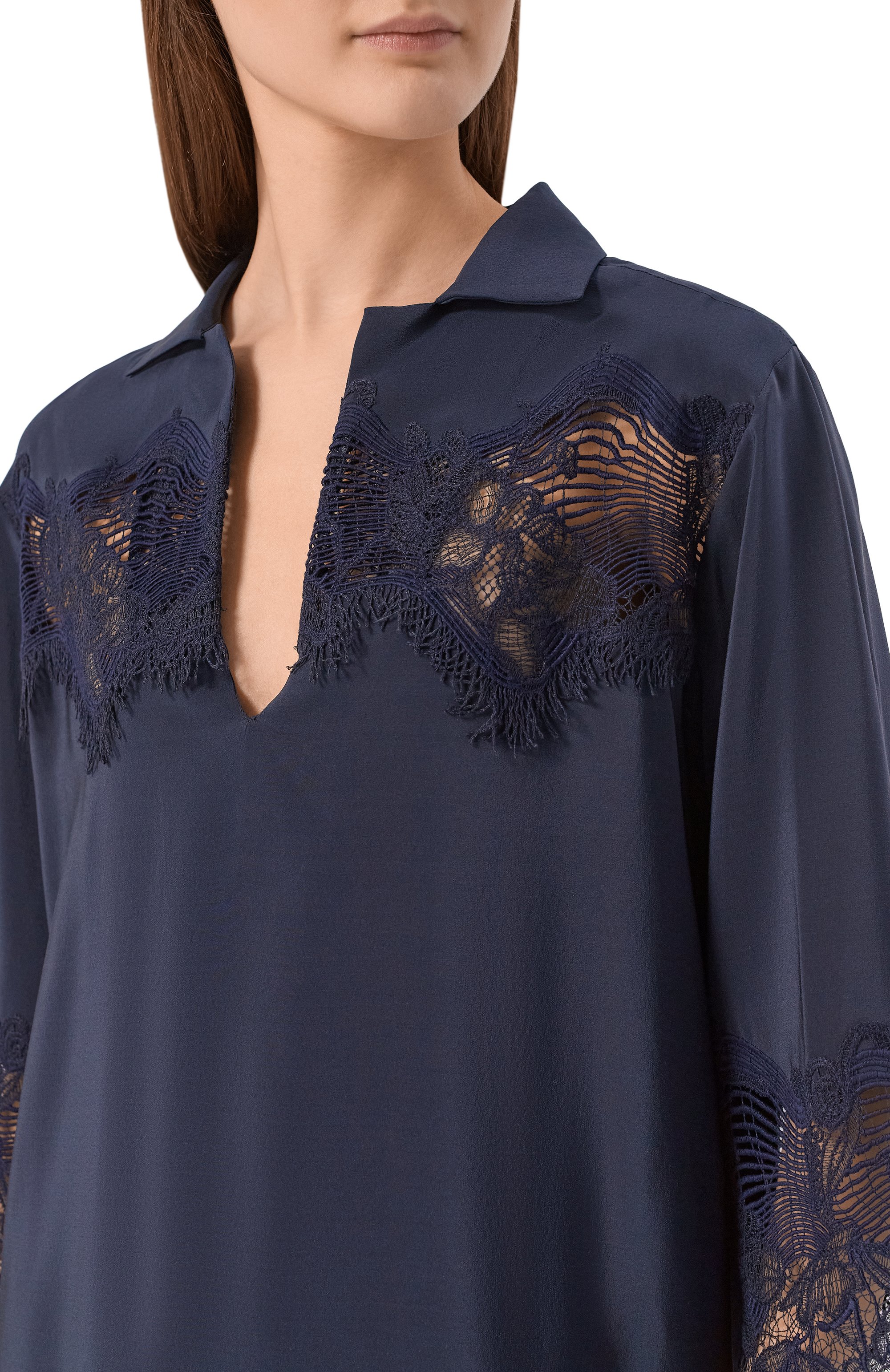 Хлопковая блузка KITON, арт. D61460K0853G, фото 5