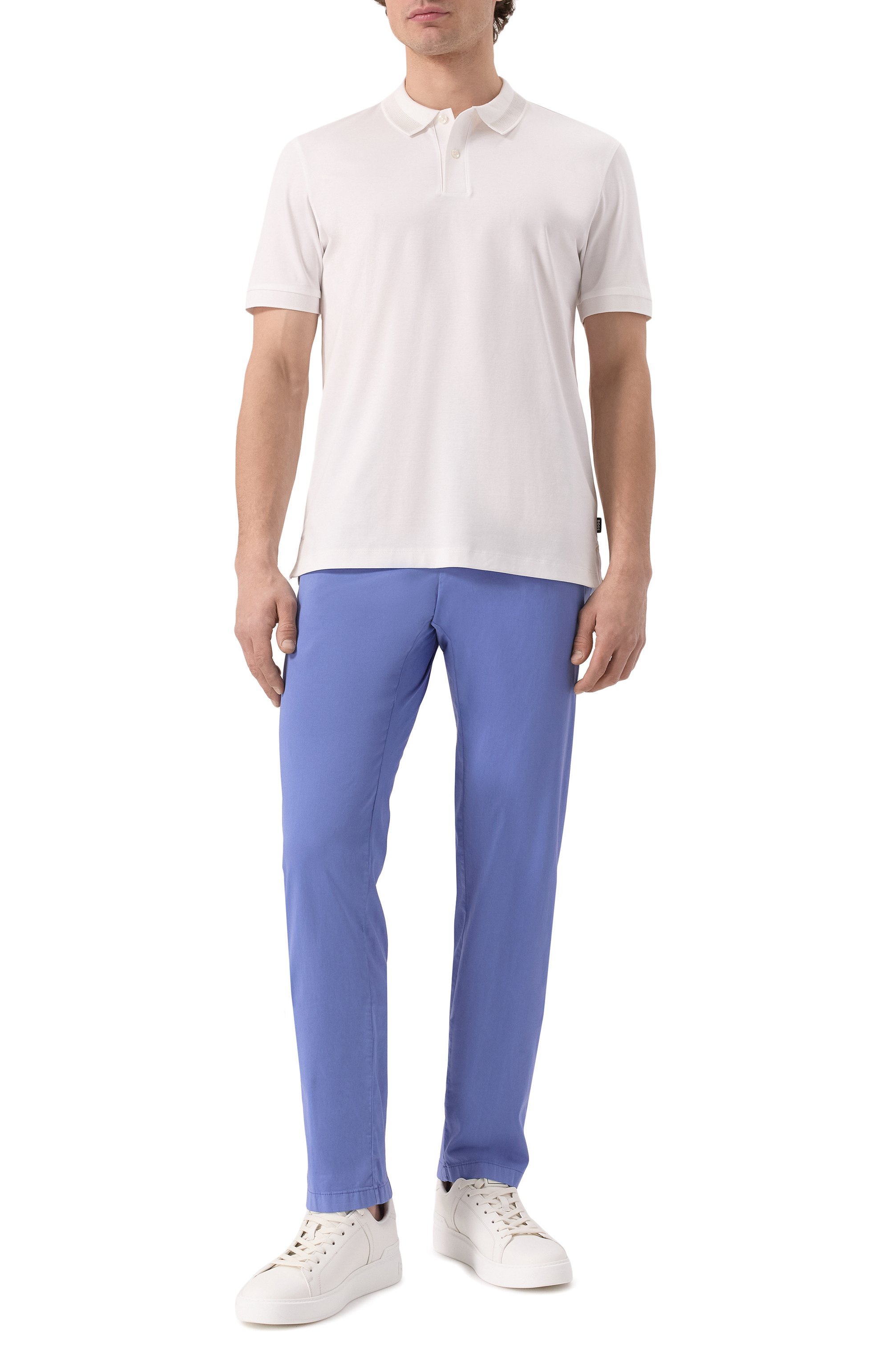 Брюки из хлопка и шелка PAUL&SHARK синего цвета по цене 42750 руб., арт. 25414043, фото 2 Брюки из хлопка и шелка PAUL&SHARK, арт. 25414043, фото 2