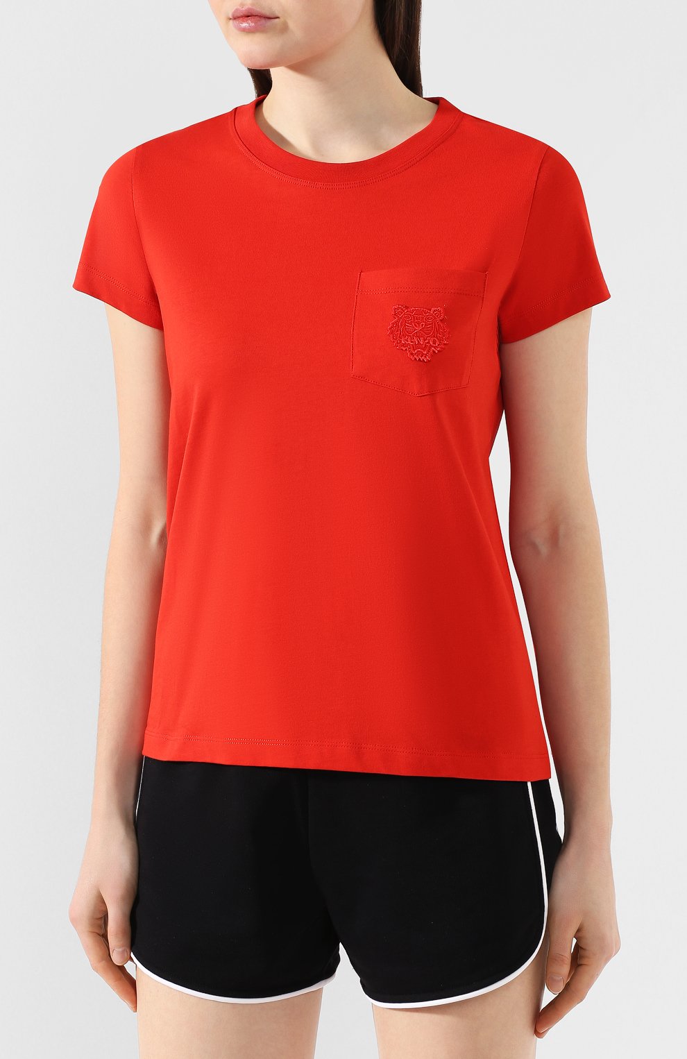 Хлопковая футболка KENZO красного цвета по цене 8700 руб., арт. 2TS790987, фото 3 Хлопковая футболка KENZO, арт. 2TS790987, фото 3