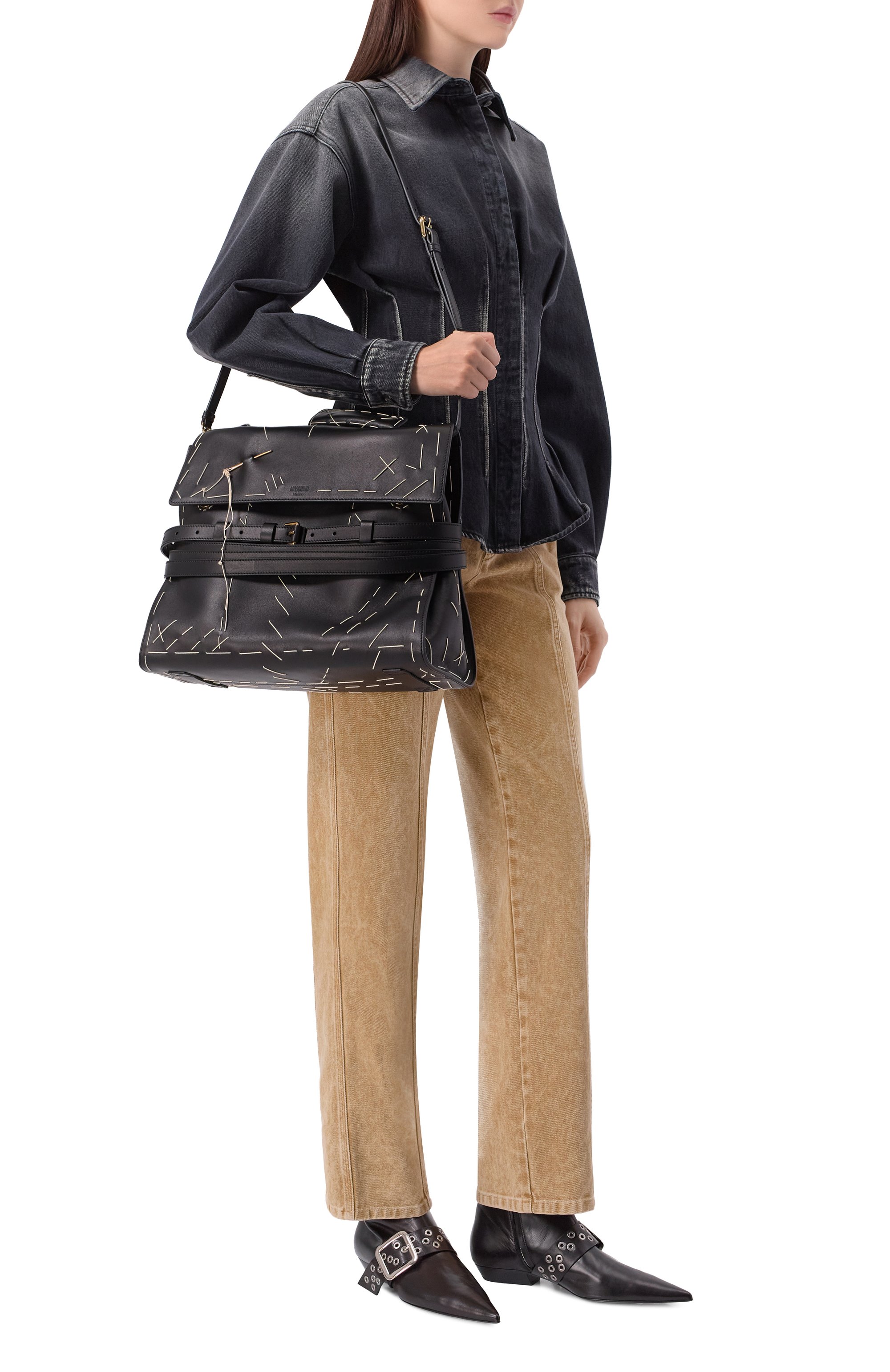 Сумка tie me medium MOSCHINO черного цвета по цене 244000 руб., арт. MC4200PP0N/0A3, фото 7 Сумка tie me medium MOSCHINO, арт. MC4200PP0N/0A3, фото 7