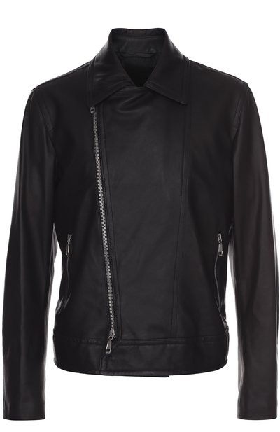 Кожаная куртка с косой молнией и отложным воротником BRIONI, арт. PL05/P6717, фото 1