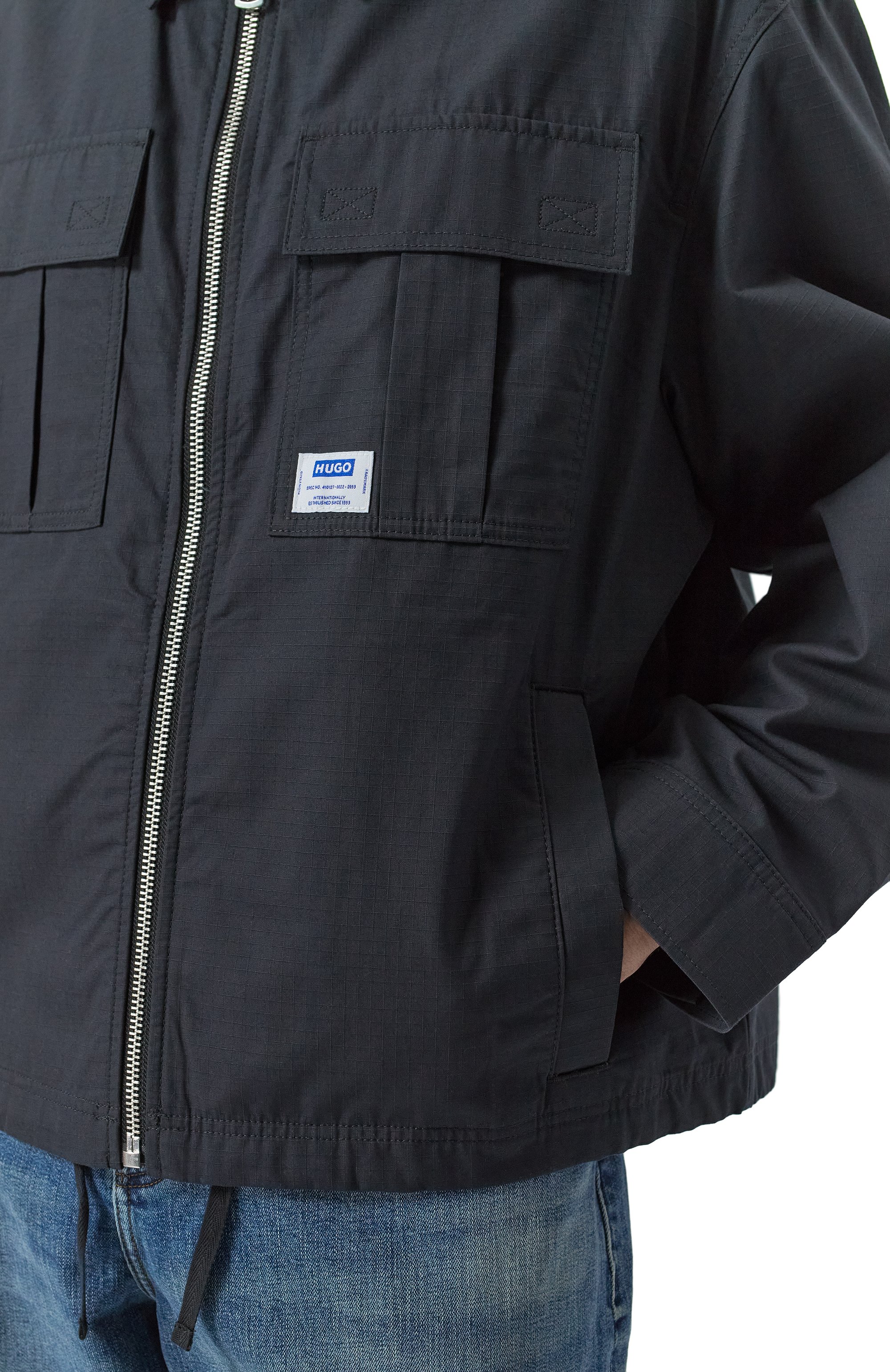 Хлопковая куртка HUGO BLUE, арт. 50530801, фото 5