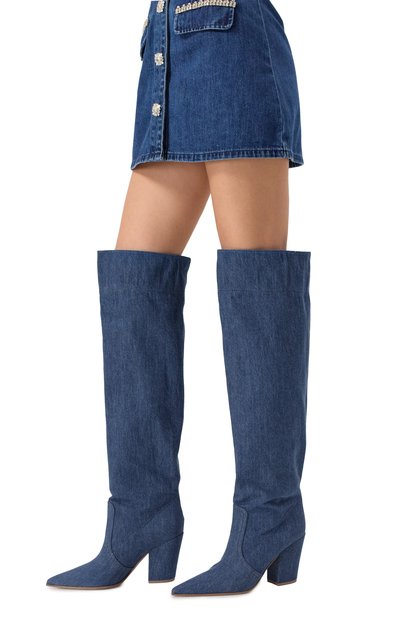 Текстильные ботфорты keinna 85 GIANVITO ROSSI, арт. G80156.85RIC.DEMMIDB, фото 3