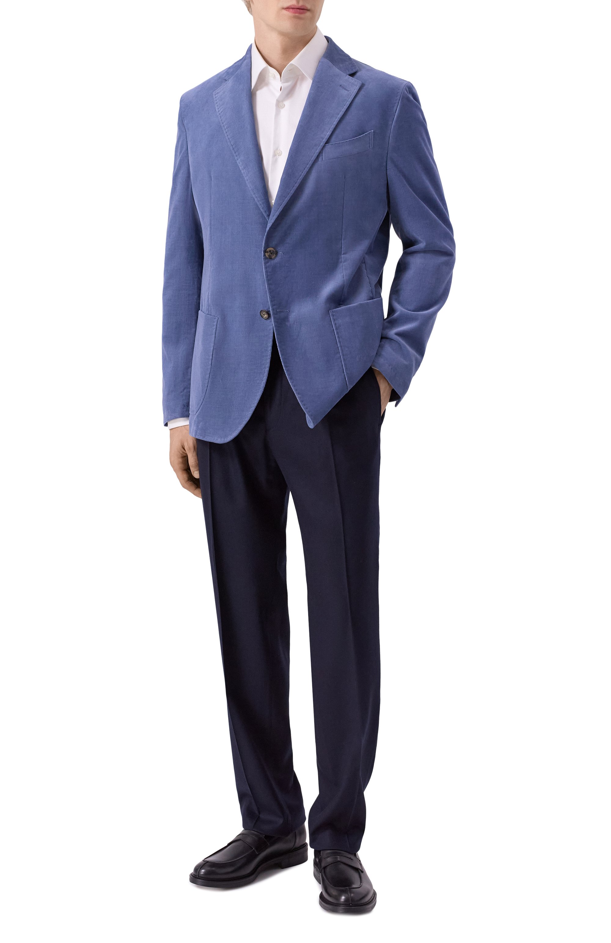 Хлопковый пиджак WINDSOR синего цвета по цене 99500 руб., арт. 13 GI0 10015954, фото 2 Хлопковый пиджак WINDSOR, арт. 13 GI0 10015954, фото 2