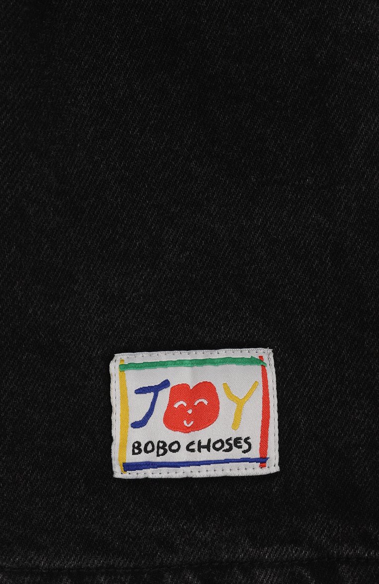 Детские джинсовые шорты BOBO CHOSES темно-серого цвета, арт. B125AC058 | Фото 3 (Материал внешний: Хлопок, Деним; Нос: Не проставлено; Кросс-КТ: Деним; Ростовка одежда: 13 - 15 лет | 158 см, 3 года | 98 см, 5 лет | 110 см, 6 лет | 116 см, 9 лет | 134 см, 10 - 11 лет | 140 - 146см)