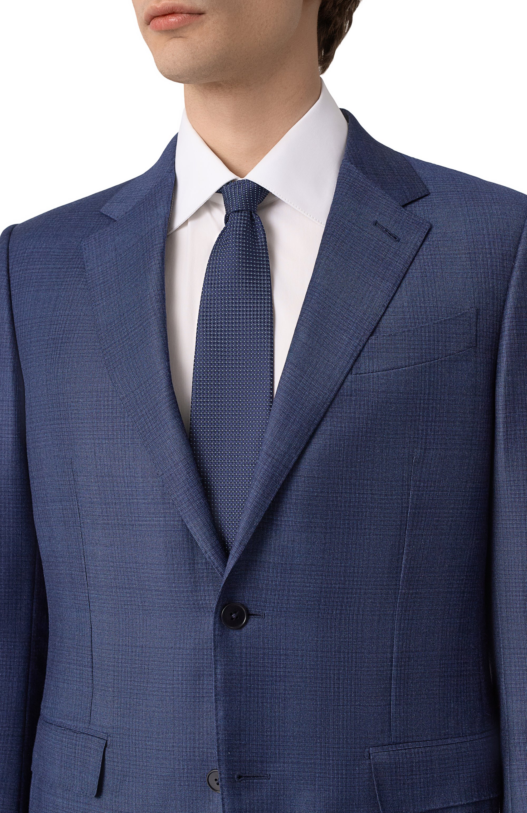 Шелковый галстук ZEGNA темно-синего цвета по цене 30950 руб., арт. 1P8/Z9D06TA9, фото 2 Шелковый галстук ZEGNA, арт. 1P8/Z9D06TA9, фото 2