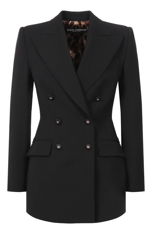 Шерстяной жакет Dolce & Gabbana F29QFT/GDDPS Чёрный F29QFT/GDDPS