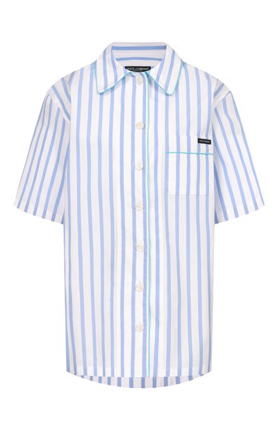 Женская рубашка из хлопка и шелка DOLCE & GABBANA, арт. F5U31T/FR52W