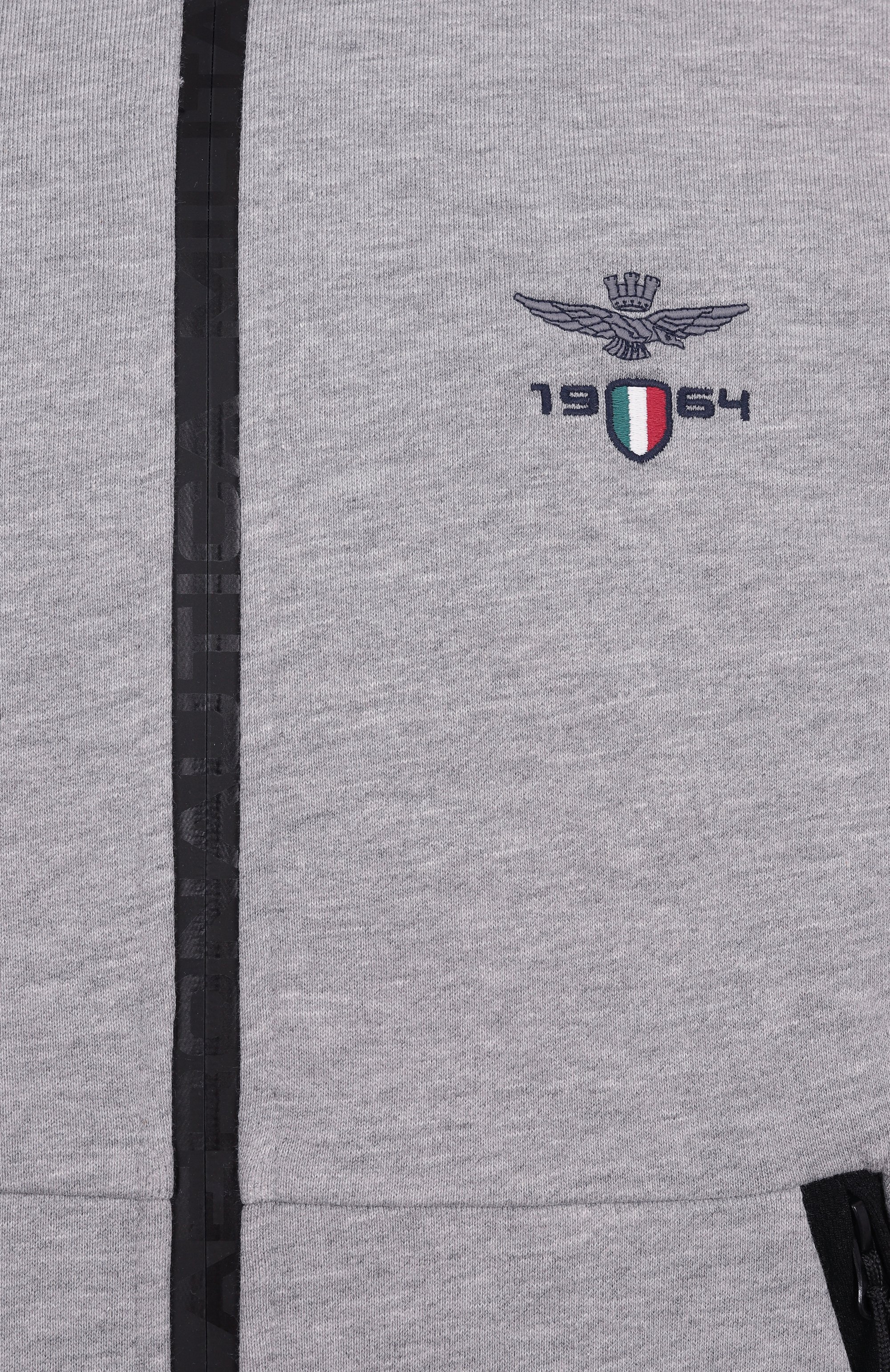 Хлопковая толстовка AERONAUTICA MILITARE серого цвета по цене 22550 руб., арт. FE1986F581, фото 6 Хлопковая толстовка AERONAUTICA MILITARE, арт. FE1986F581, фото 6